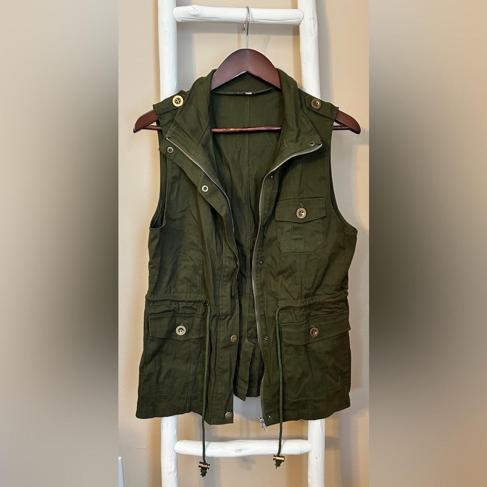 Olive Green Utility Vest